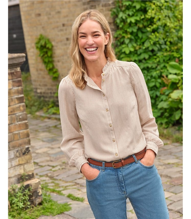 FAZI SAMPS ARTICLE #6715 Frill Collar Button Through Blouse