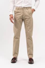 FAZI SAMPS ARTICLE #6738 Men's Pleated Straight Pant - Beige