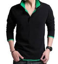 FAZI SAMPS ARTICLE #6747 Men's Long Sleeve Polo T-shirt - Cotton, Polyester, And Spandex Blend