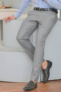 FAZI SAMPS ARTICLE #6730 Grey Slim-Fit Men's Dress Pants